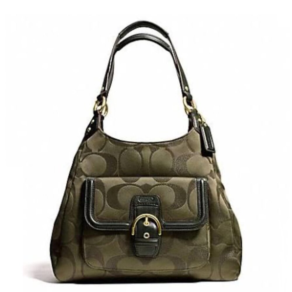Coach Campbell Signature Metallic Hobo